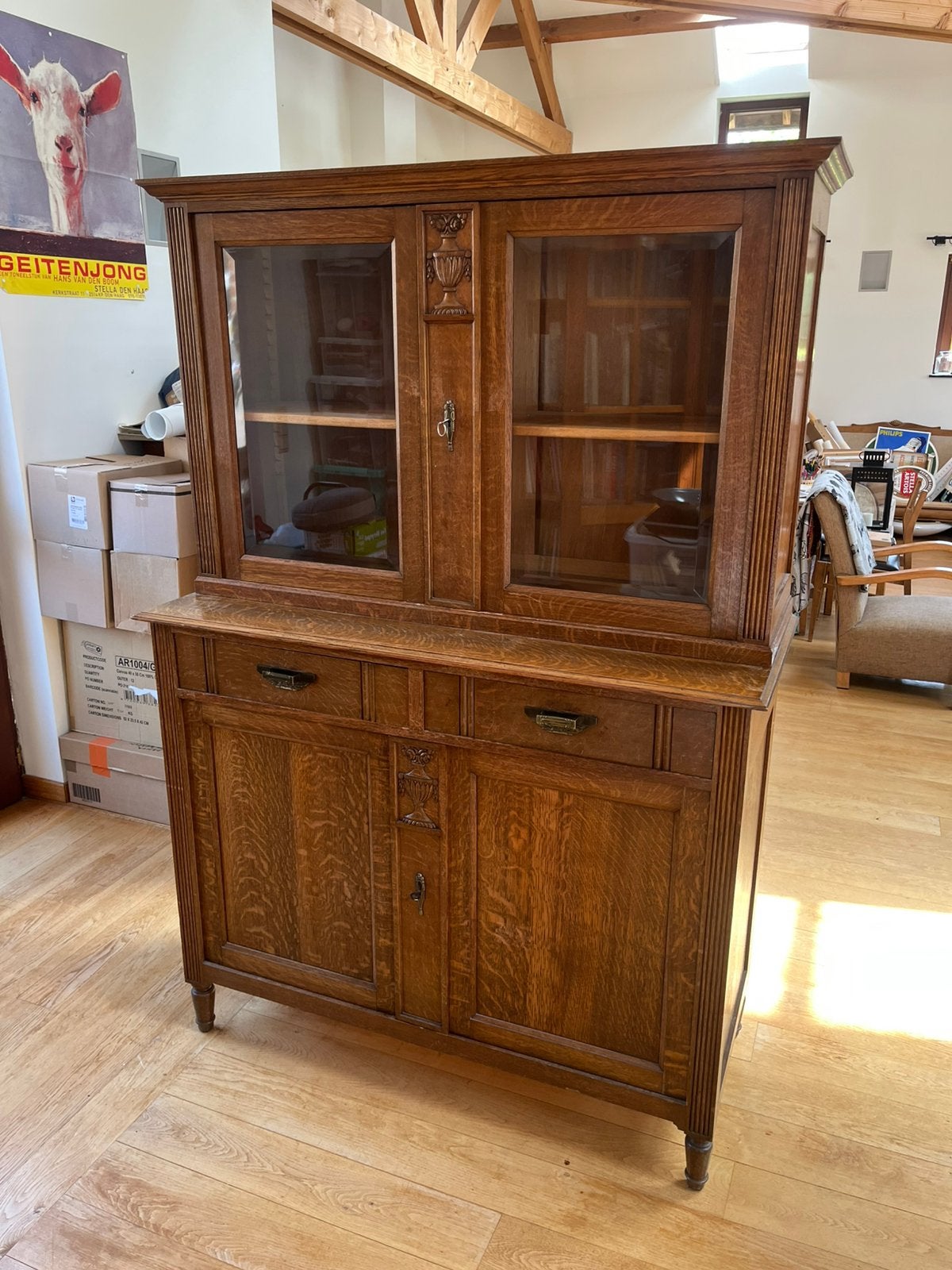 Mooie massieve houten kast., Huis en Inrichting, Ophalen, Zo goed als nieuw