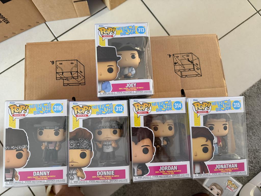 Funko Pop des new kids on the block tous avec protection, Collections, Enlèvement, Comme neuf