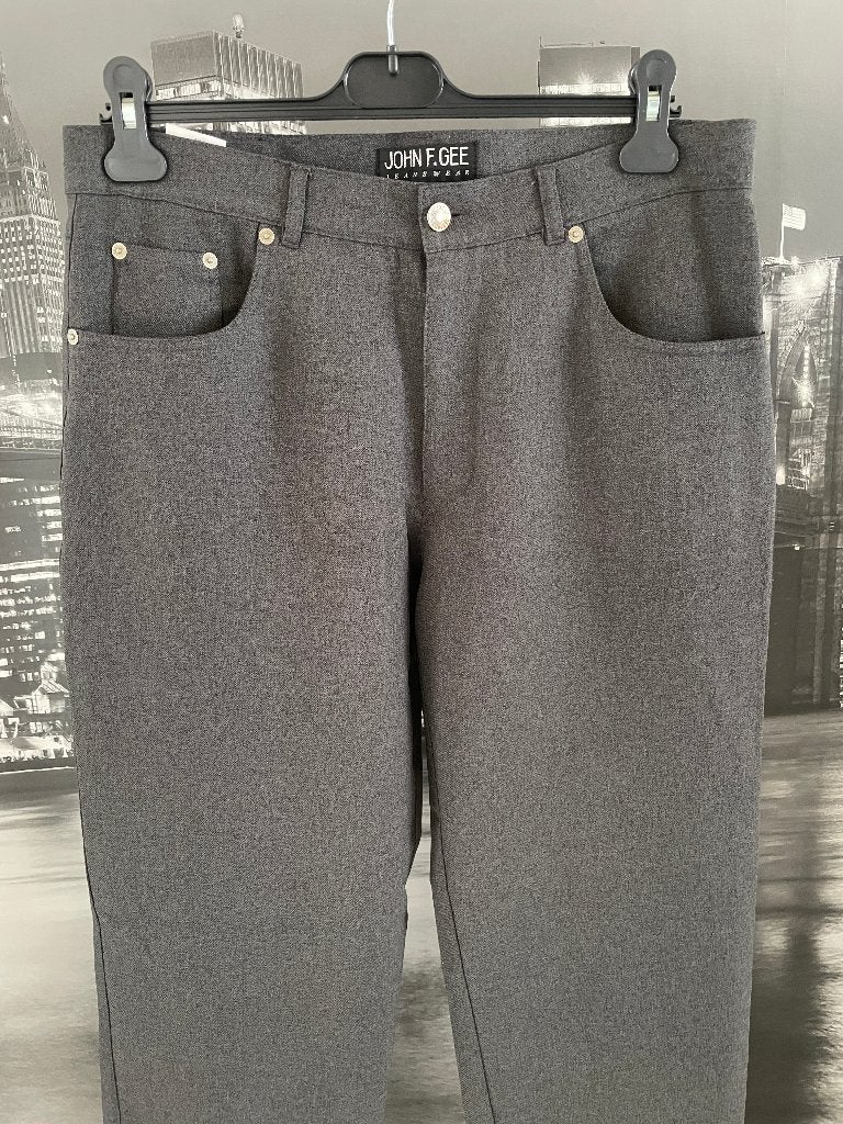 grijze lange broek - merk John F. Gee - 42, Verzenden, Maat 42/44 (L), Zo goed als nieuw, John F. Gee