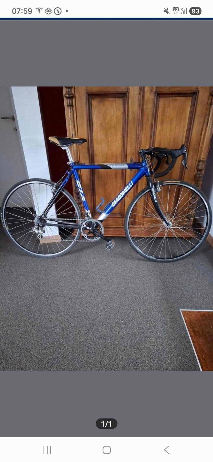 Retro cylocrossfiets Giacomelli, Ophalen