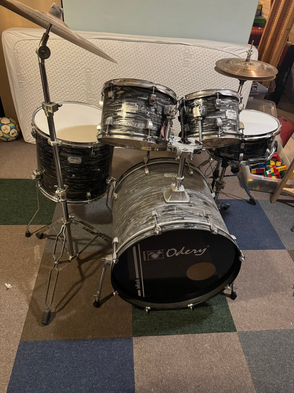 Odery drumstel met fazley crash en high hat, Ophalen, Gebruikt, Overige merken