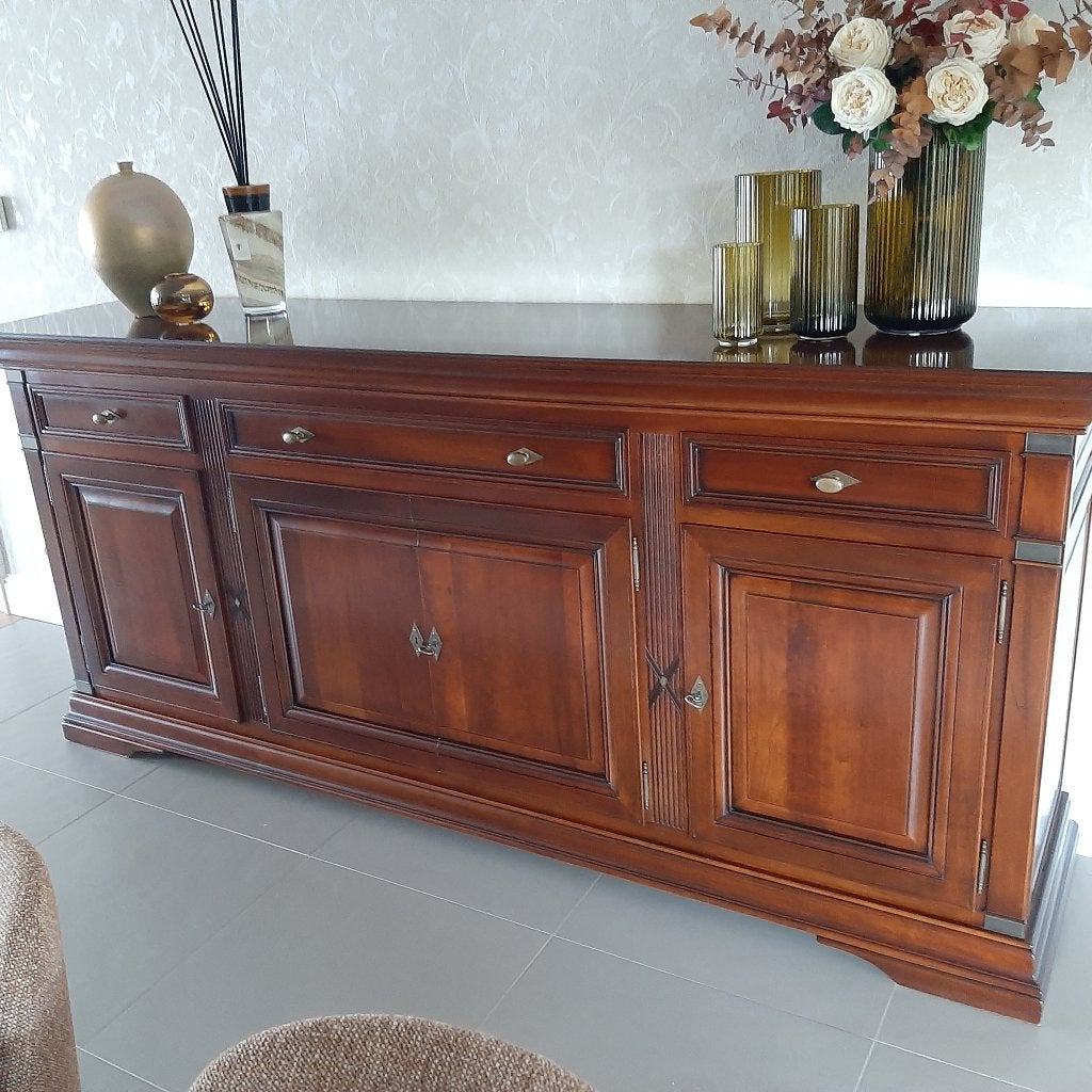 Barkast + dressoir en staande lamp kerselaar, Ophalen, Zo goed als nieuw, Kersenhout, Met deur(en)