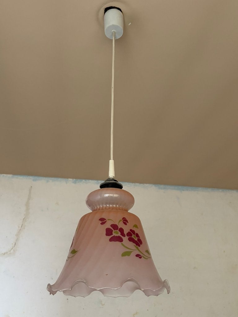 Vintage hanglamp, Huis en Inrichting, Ophalen, Glas