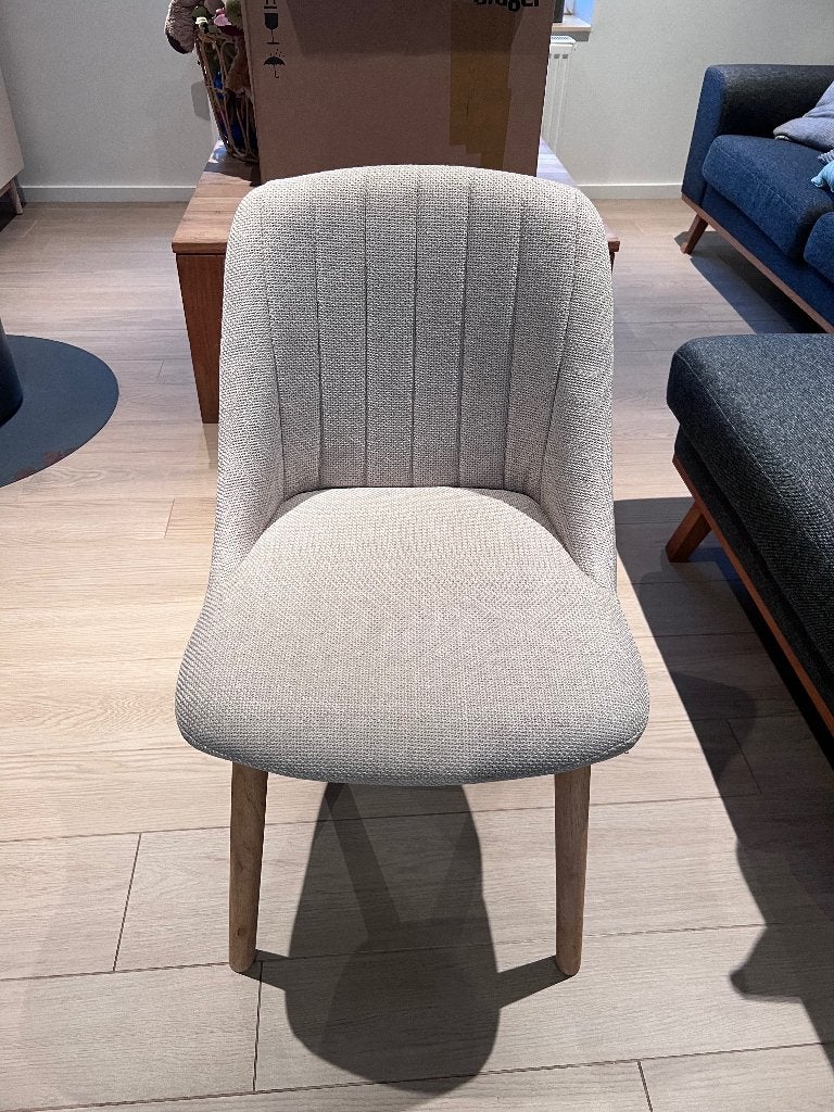 6 chaise ADSLEV sans accoudoirs beige/chêne naturel, Autres couleurs, Bois, Enlèvement, Cinq, Six Chaises ou plus
