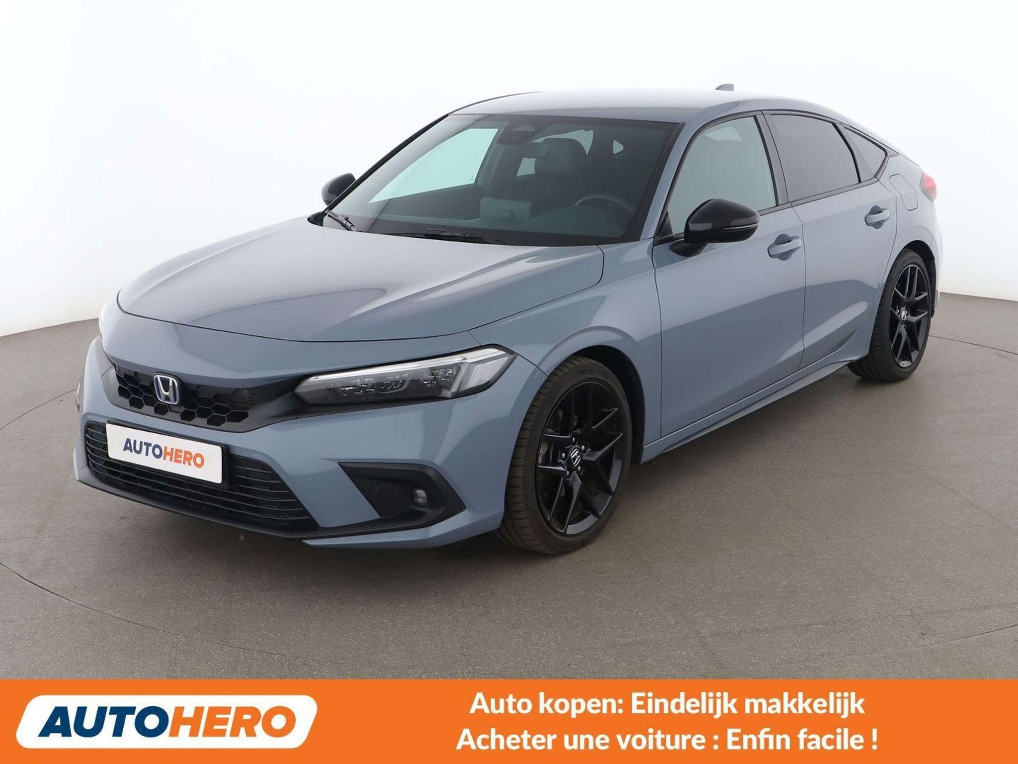 Honda Civic 2.0 e:HEV Sport (bj 2024, automaat), Auto's, Gebruikt, 184 pk, Hybride Elektrisch/Benzine, Zilver of Grijs