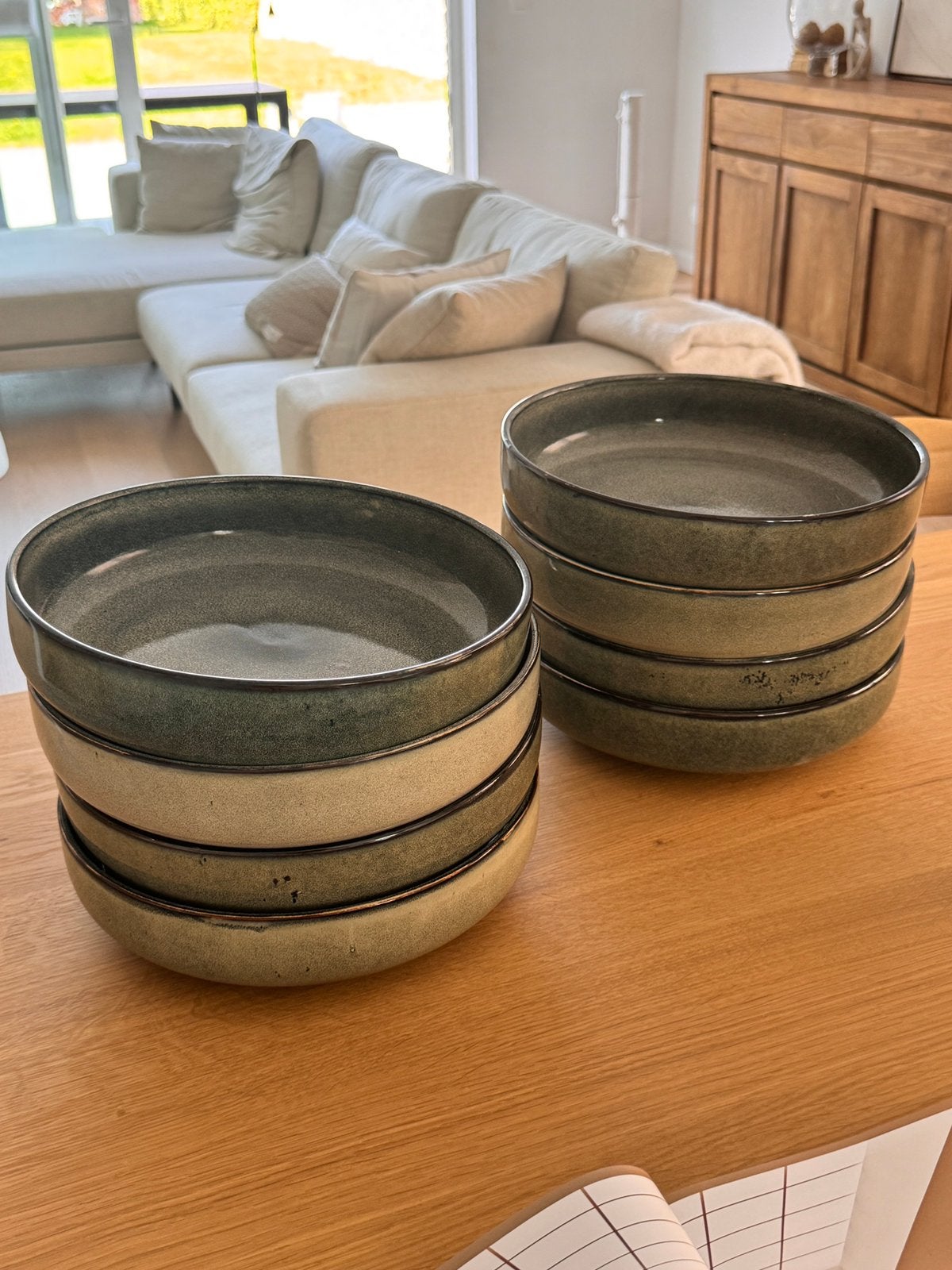 8 grote Salt & Pepper Meridian kommen / pastaborden (28 cm), Huis en Inrichting, Ophalen, Zo goed als nieuw, Kom(men)