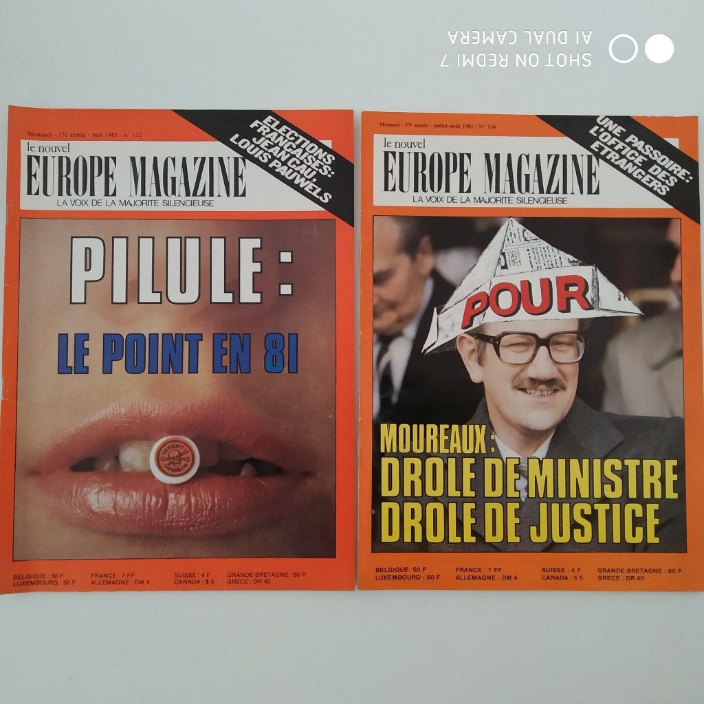 Le Nouvel EUROPE MAGAZINE 1981 lot de 2., Enlèvement ou Envoi, 1980 à nos jours, Journal ou Magazine