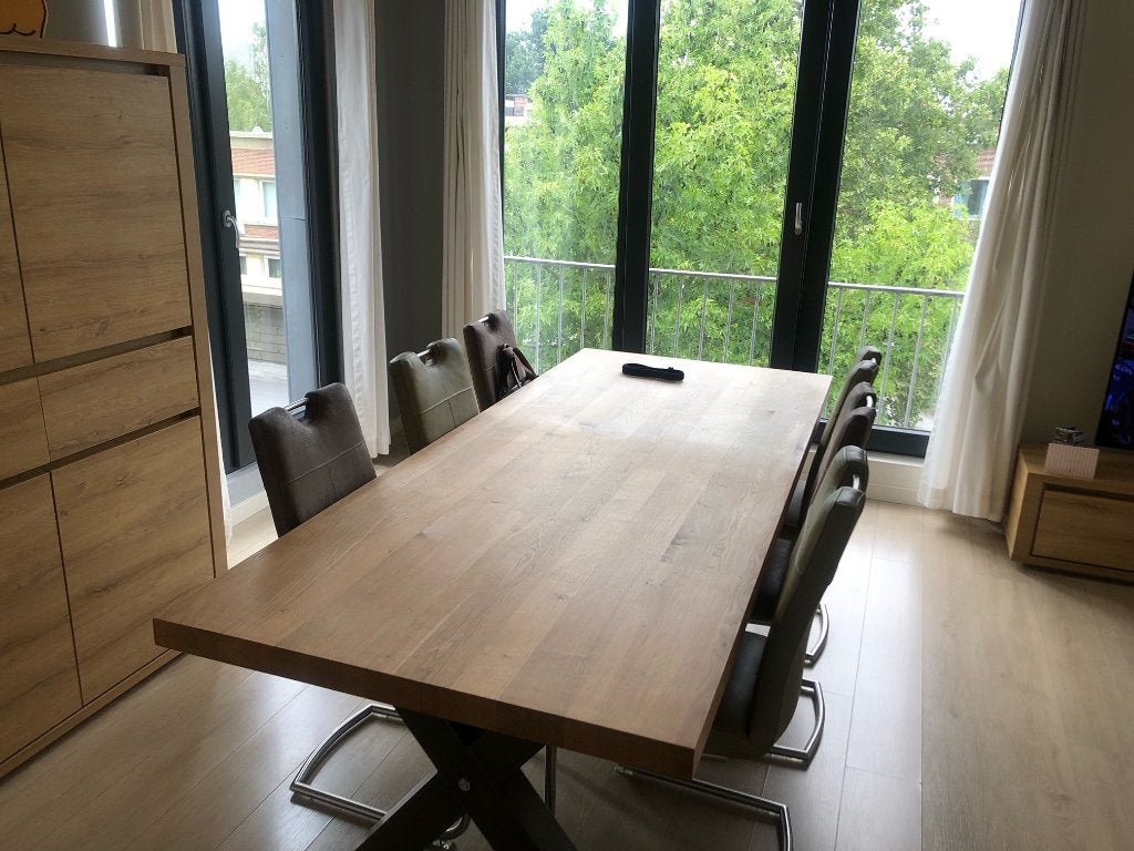 Tafel + stoelen, Huis en Inrichting, Tafels | Eettafels, Ophalen, Zo goed als nieuw