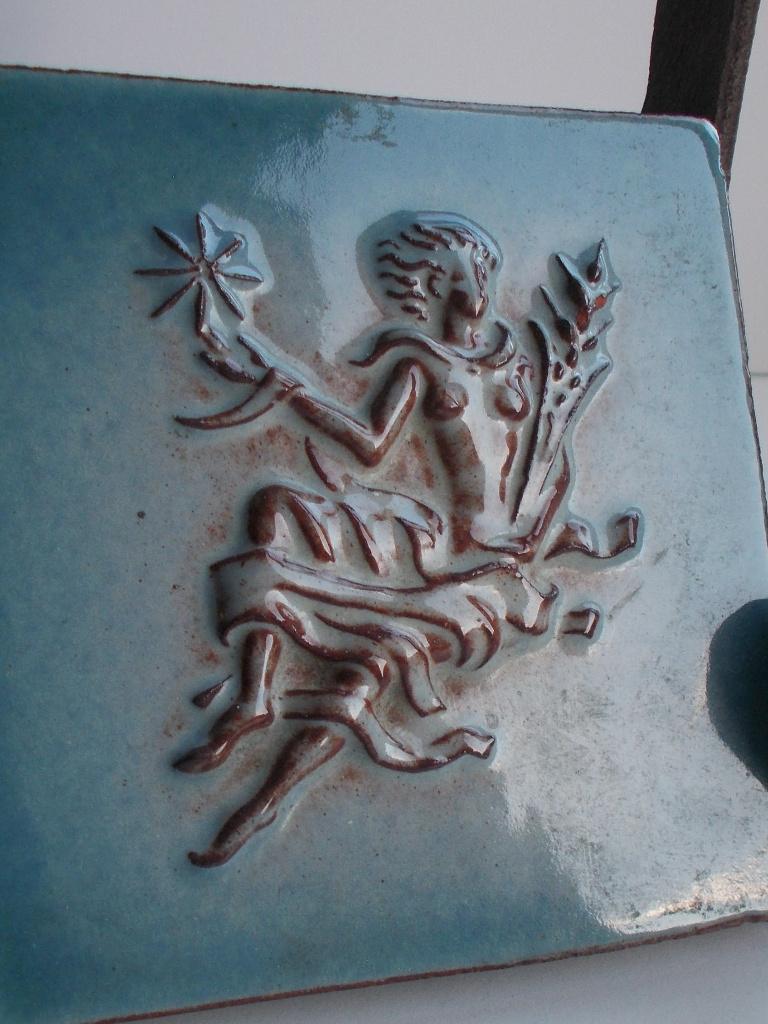 Oude arts and crafts tegel Belgie, Antiek en Kunst, Ophalen of Verzenden