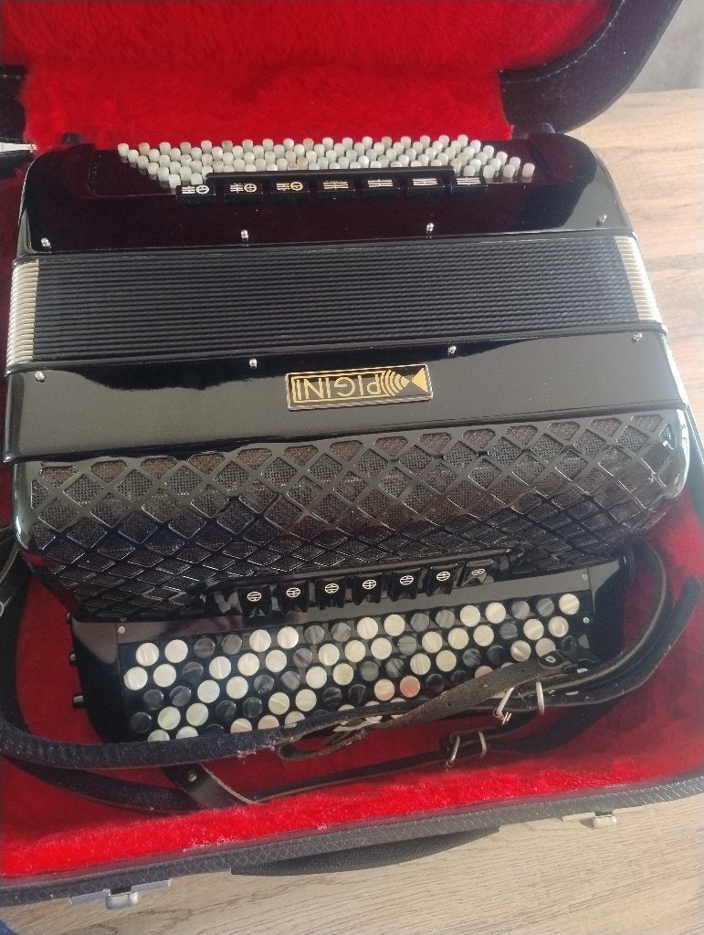 Accordeon Pigini Prestige Junior, Gebruikt, Overige formaten, Met koffer, Knopaccordeon