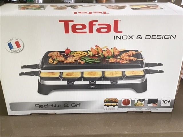 raclette  tefal (nog verpakt )re 458812 grill-+ raclettestel, Elektronische apparatuur, Gourmetstellen, Ophalen of Verzenden, Nieuw