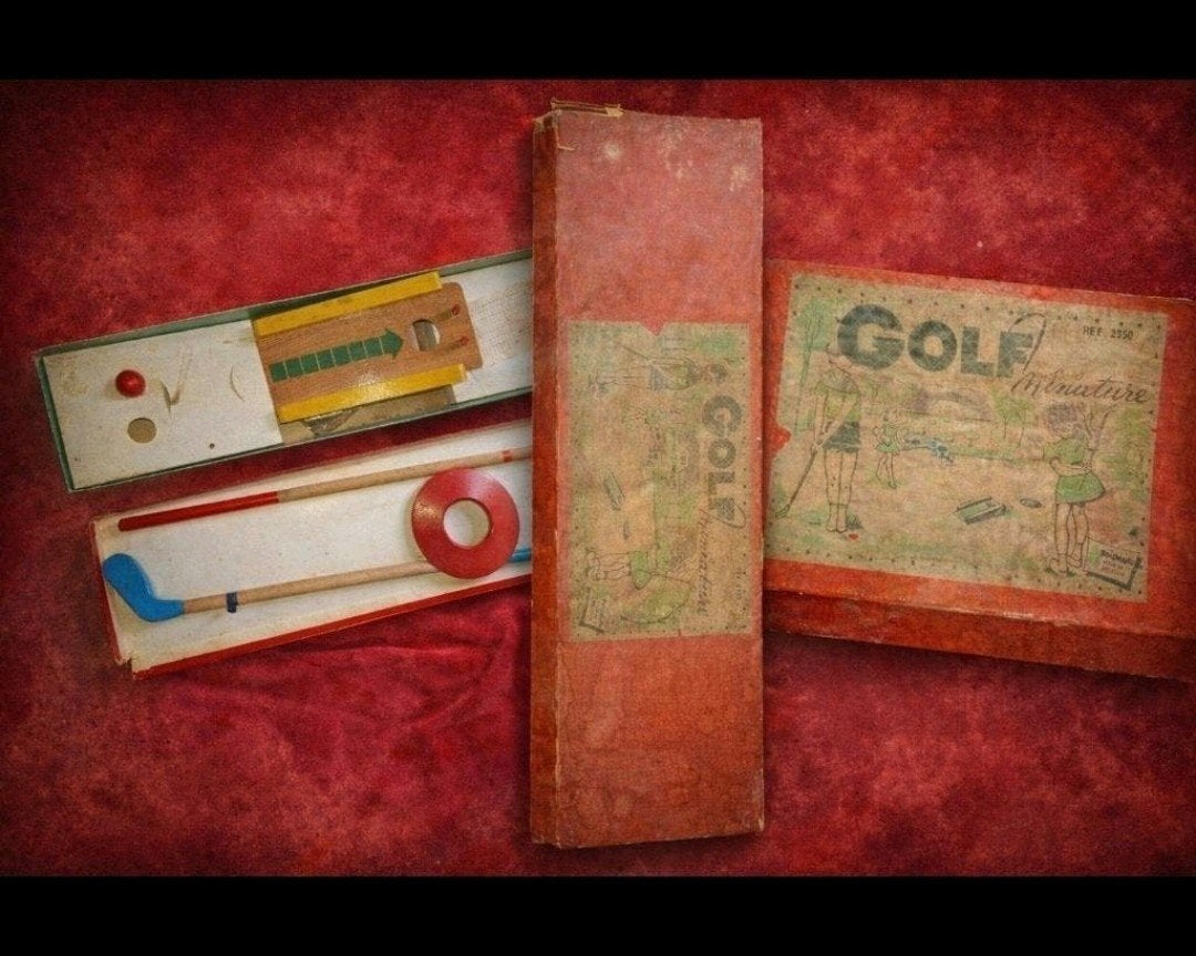 Jeu golf bois belge MANU, Enlèvement ou Envoi
