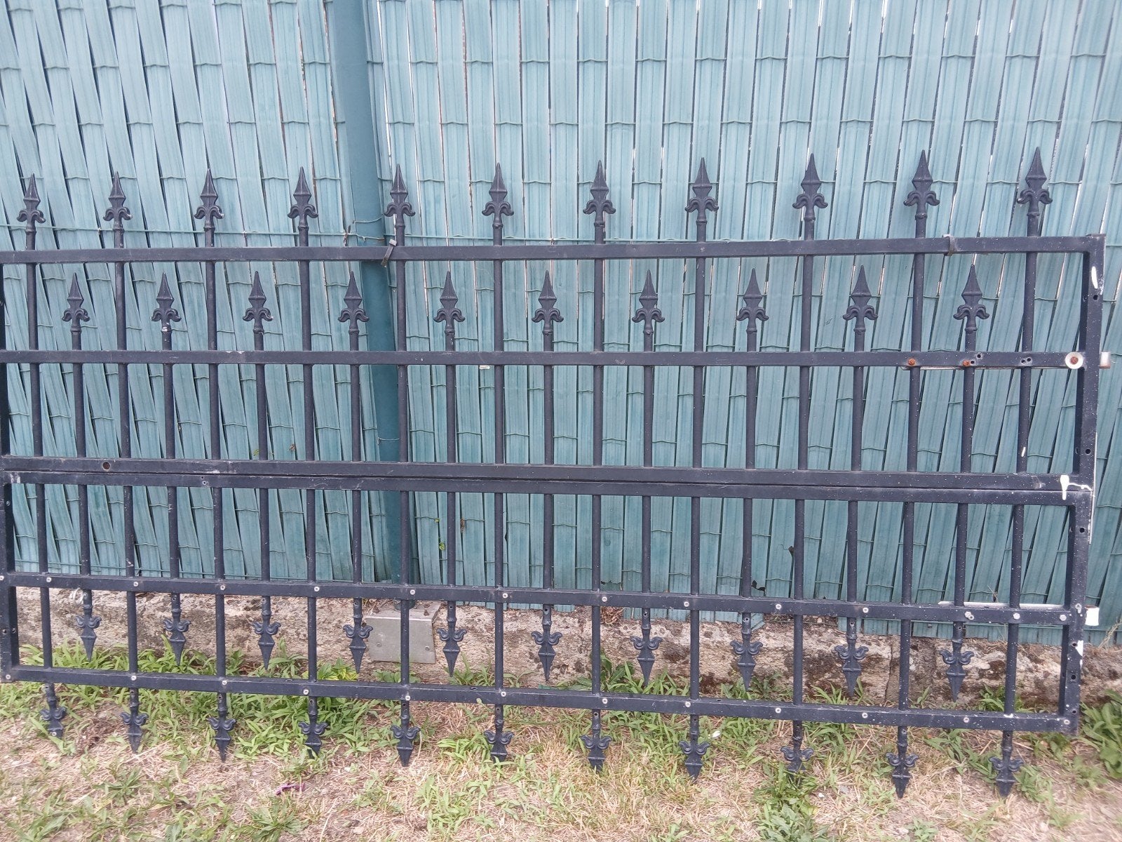 Poort zwart, Ophalen, Gebruikt, IJzer, Sierhekwerk