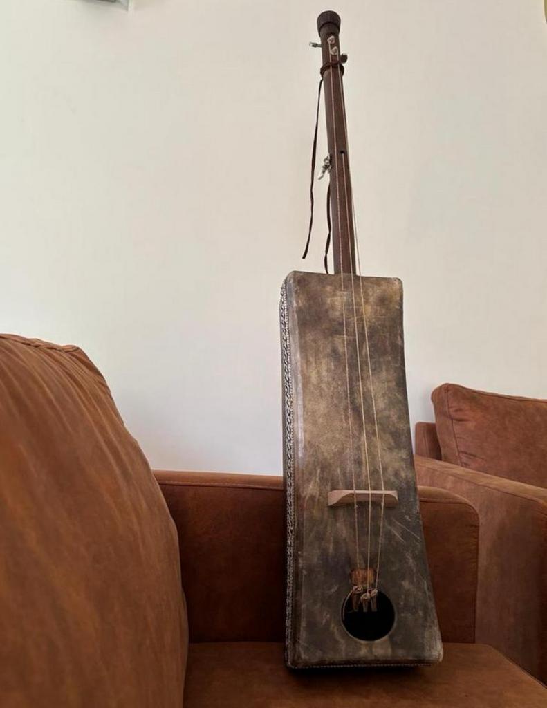 Instrument artisanal à cordes–Très bel objet déco & musical, Musique & Instruments, Enlèvement, Comme neuf