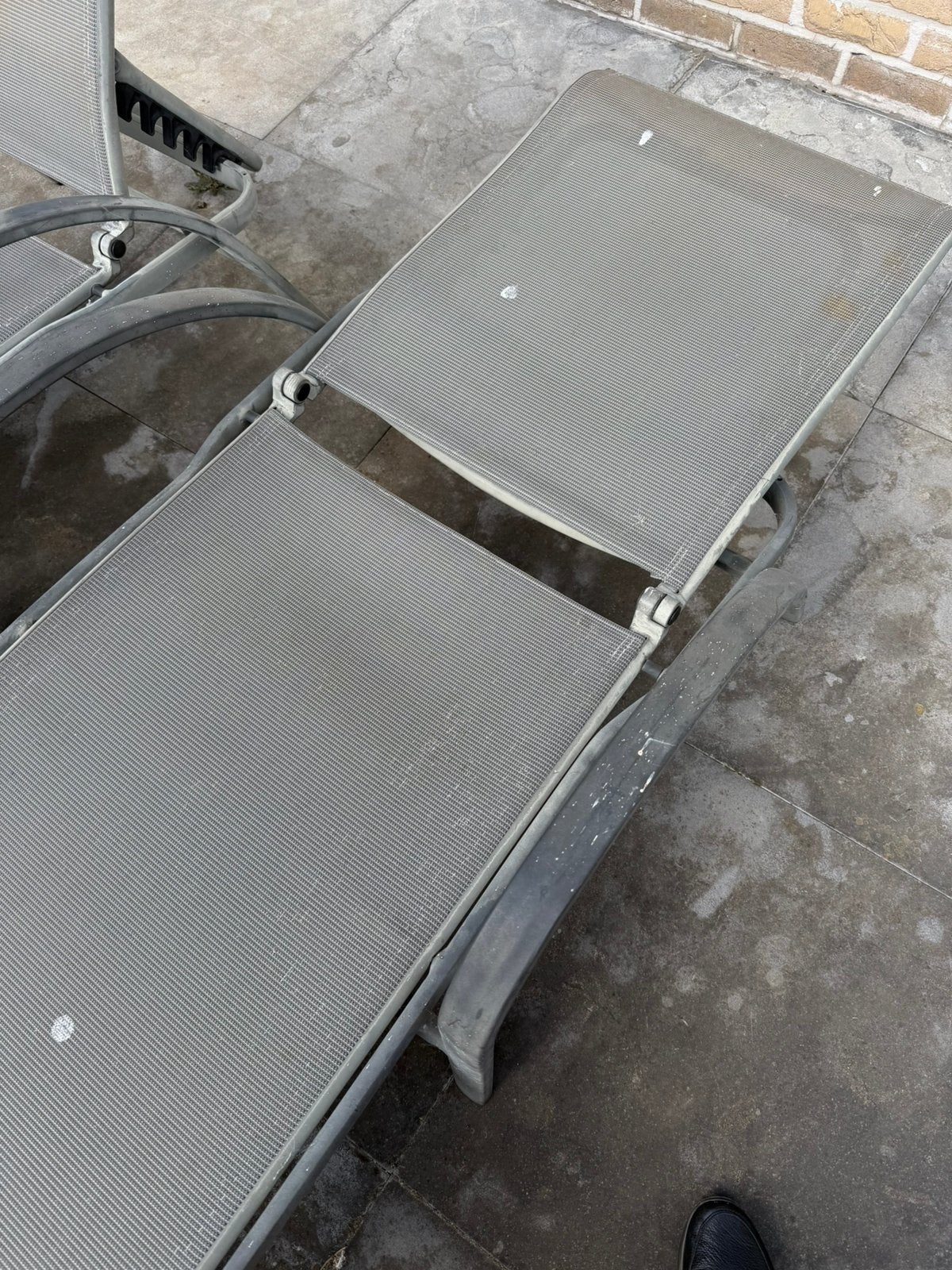 1 chaise de terras/chaise longue/chaise de jardin, Jardin & Terrasse, Chaises de jardin, Enlèvement, Utilisé, Métal, Ajustable