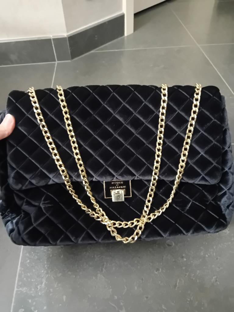 Handtas nubes de mazapan, Handtassen en Accessoires, Ophalen, Zo goed als nieuw, Zwart, Handtas