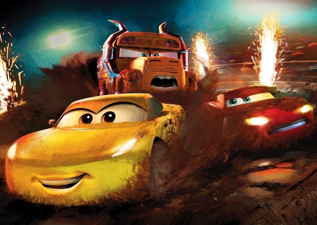 Disney Cars Behang Dirt Track - 350x250 - Gratis Verzending, Enlèvement ou Envoi, Neuf, Décoration murale