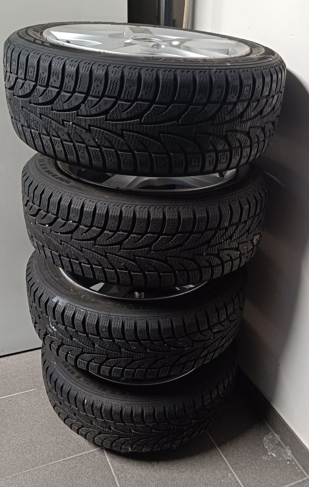 4 autobanden 15inch h55 met zanten, 15 pouces, Pneus hiver, Pneu(s), Enlèvement