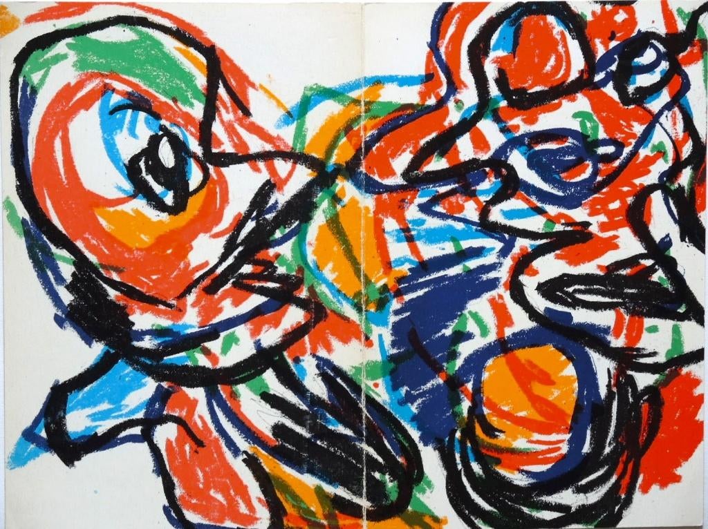 Karel Appel litho "Le Stratificateur",1965, Stedelijk Museum, Antiek en Kunst, Ophalen