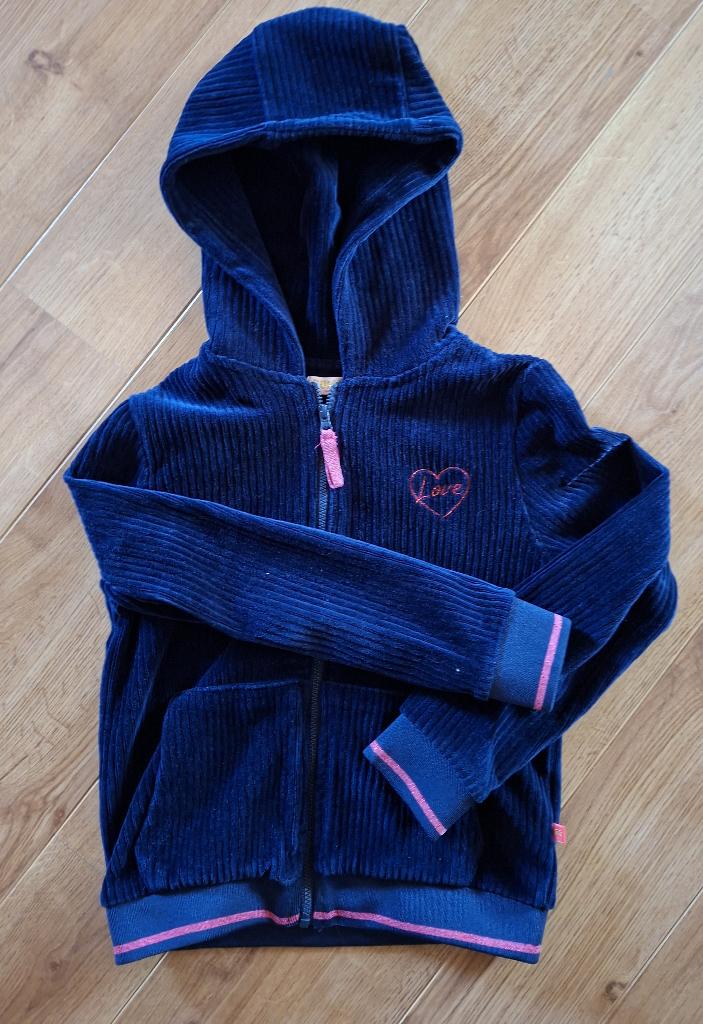 Someone donkerblauwe velours vest 128, Kinderen en Baby's, Kinderkleding | Maat 128, Gebruikt, Meisje, Trui of Vest, Ophalen of Verzenden