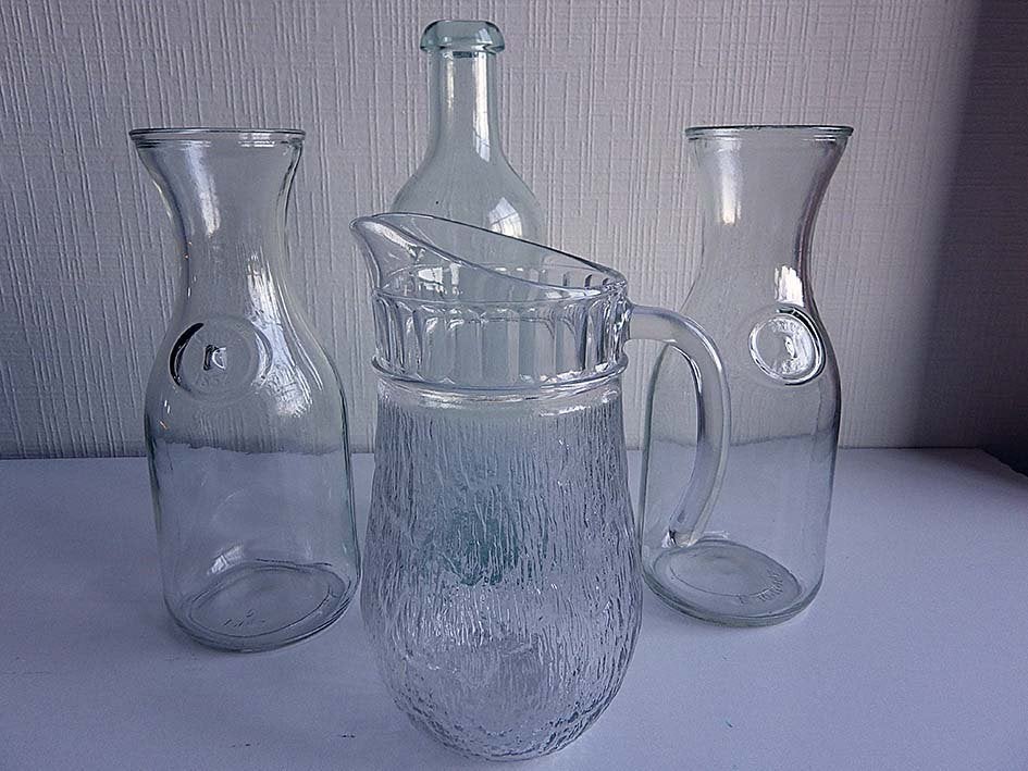 Tafel of Serveerkaraffen, Ophalen, Zo goed als nieuw, Glas, Vintage