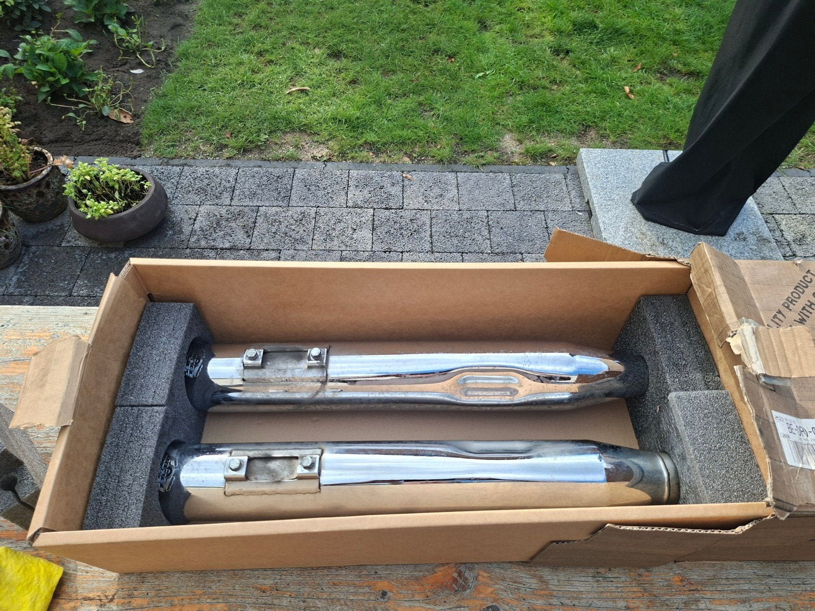 uitlaat/einddemper Vance & Hines M8 touring, Motoren, Ophalen, Gebruikt