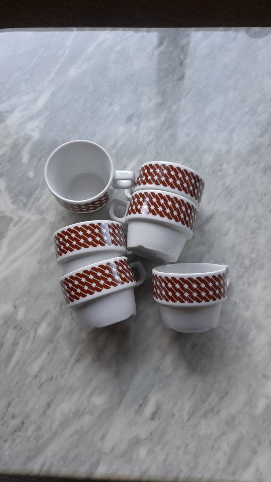 6 tasses vintage, Enlèvement, Vintage