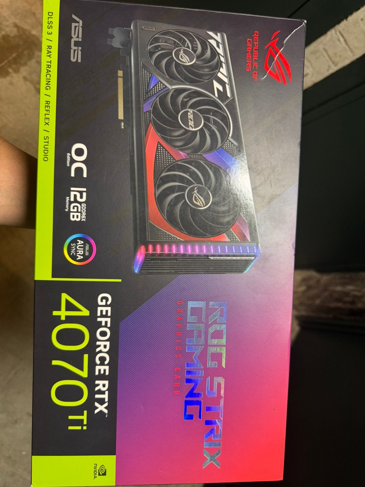 Asus ROG Strix GeForce RTX 4070 Ti 12GB GDDR6X OC Edition, Computers en Software, Videokaarten, Ophalen, GDDR6, PCI-Express 4