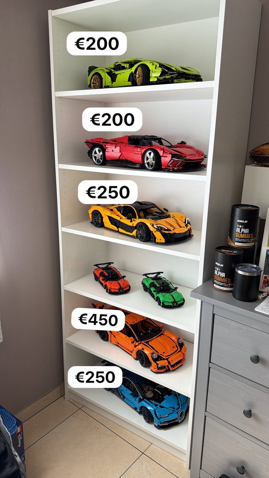Lego supercars, Kinderen en Baby's, Ophalen, Lego, Inclusief instructies, Zo goed als nieuw