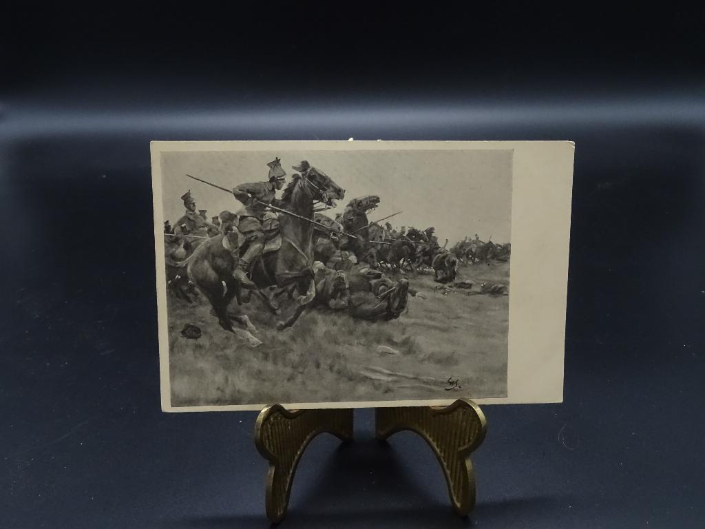 Duitse postkaart Uhlaan wo1 (190/9), Ophalen of Verzenden, Landmacht, Foto of Poster