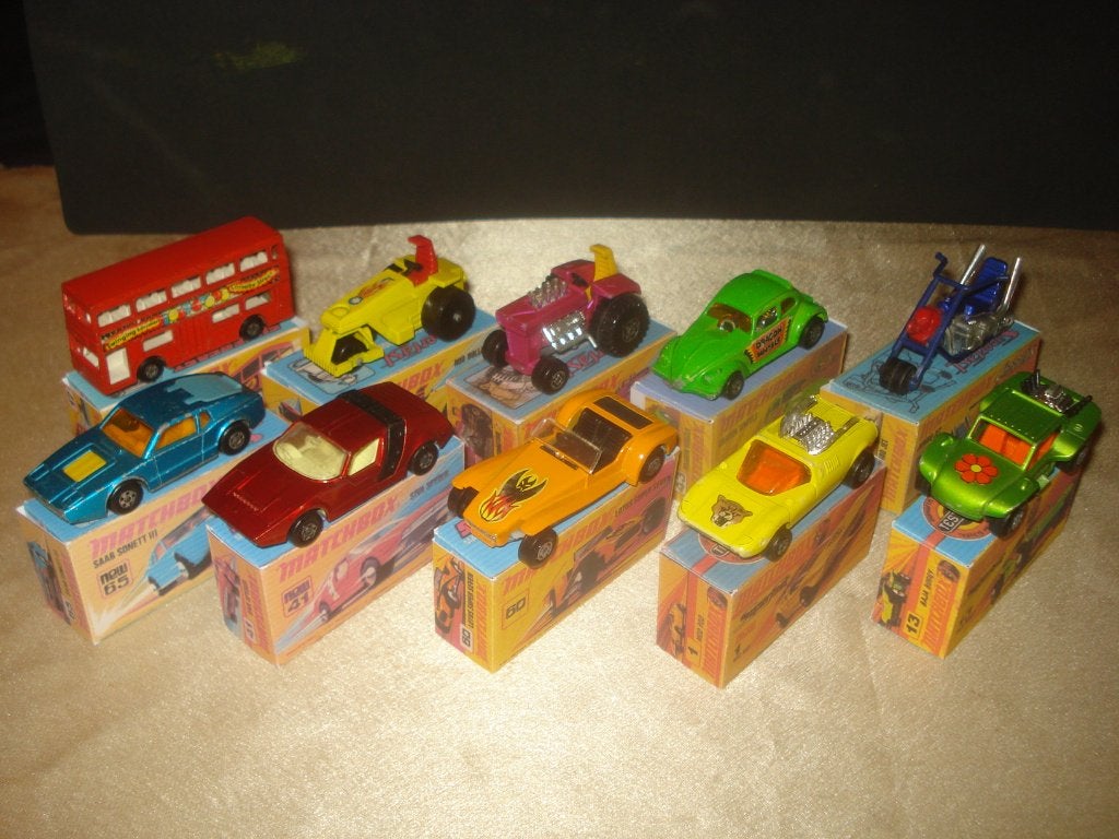 MATCHBOX Superfast Lot 2 de 10 Voitures + Boîtes Reproduites, Enlèvement ou Envoi, Comme neuf, Voiture