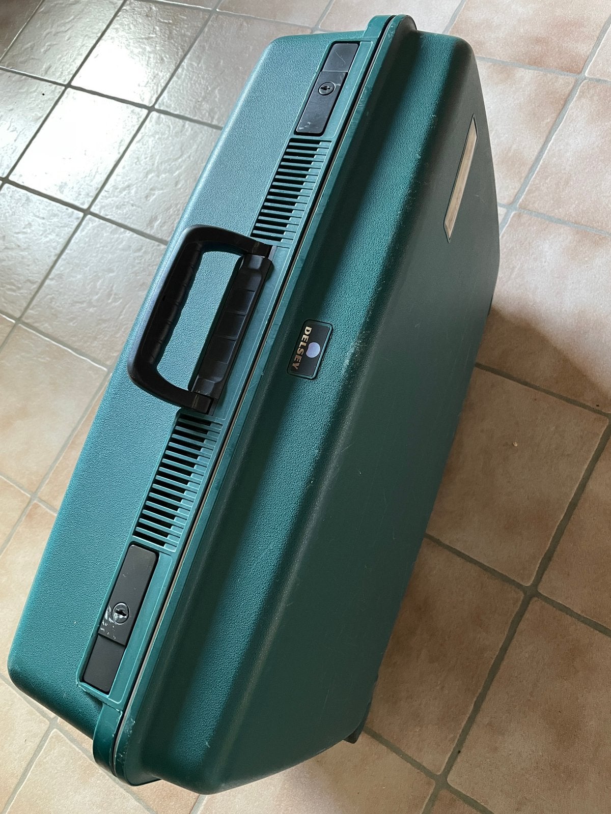 middelgrote groene koffer valies, Plastique dur, Moins de 35 cm, Enlèvement, Utilisé