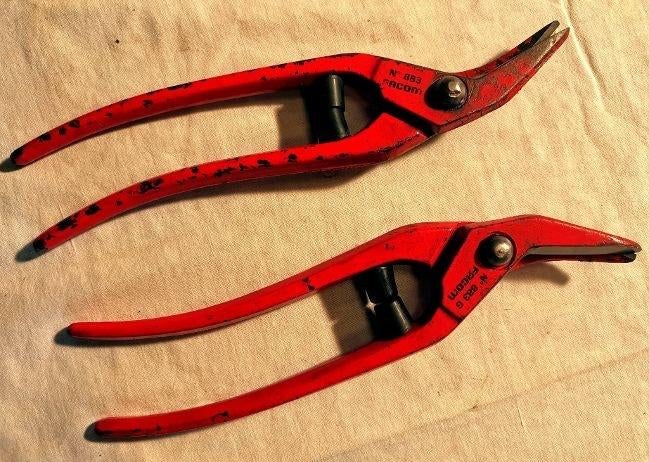 Facom no. 883 en 883 G bliktangen set (links en rechts), Doe-het-zelf en Bouw, Ophalen, Gebruikt