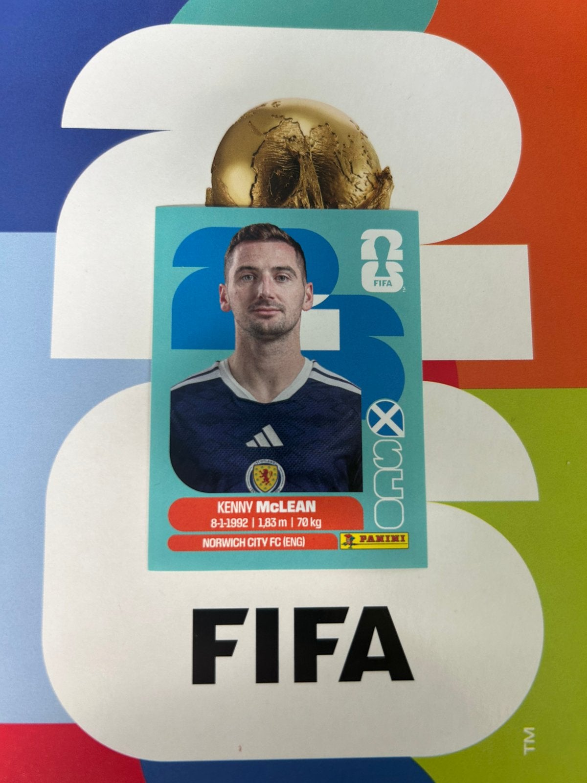 Panini coupe du monde 2026 Kenny mclean, Enlèvement ou Envoi, Neuf