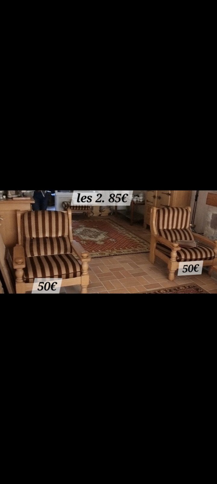 fauteuil ancien prix 50€ les 2.  80 euro, Maison & Meubles, Enlèvement