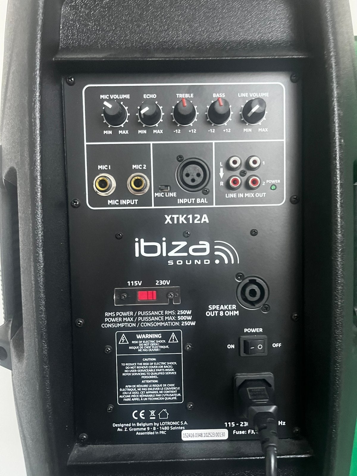 Baffle ibiza 500watt mixeur micro, Musique & Instruments, Envoi, Comme neuf