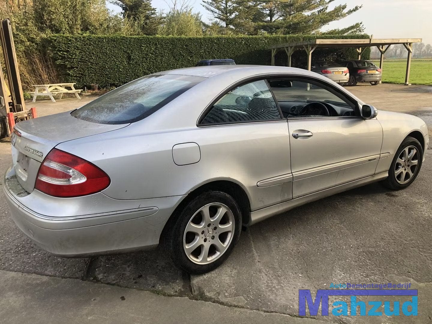 MERCEDES CLK C209 Grijs 744 rechts deur portier spiegel slot, Gebruikt, Mercedes-Benz AG, Deur, Mercedes-Benz