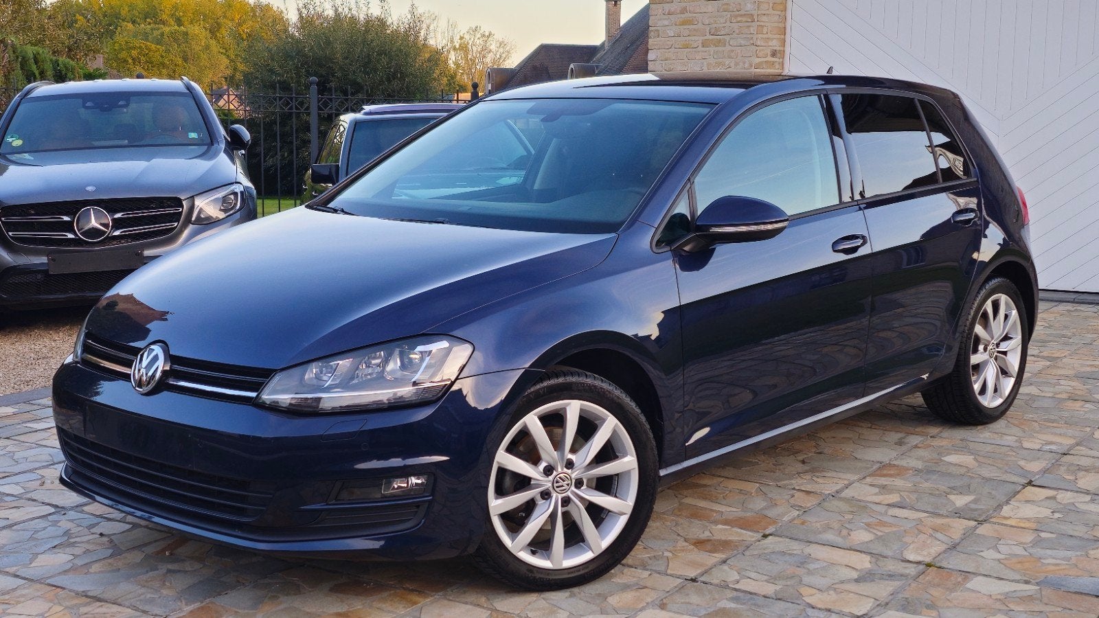 vw golf mk7 leer/stof automaat klima,higline topstaat, Auto's, Stof, https://public.car-pass.be/verify/7275-8462-3095#, 5 deurs