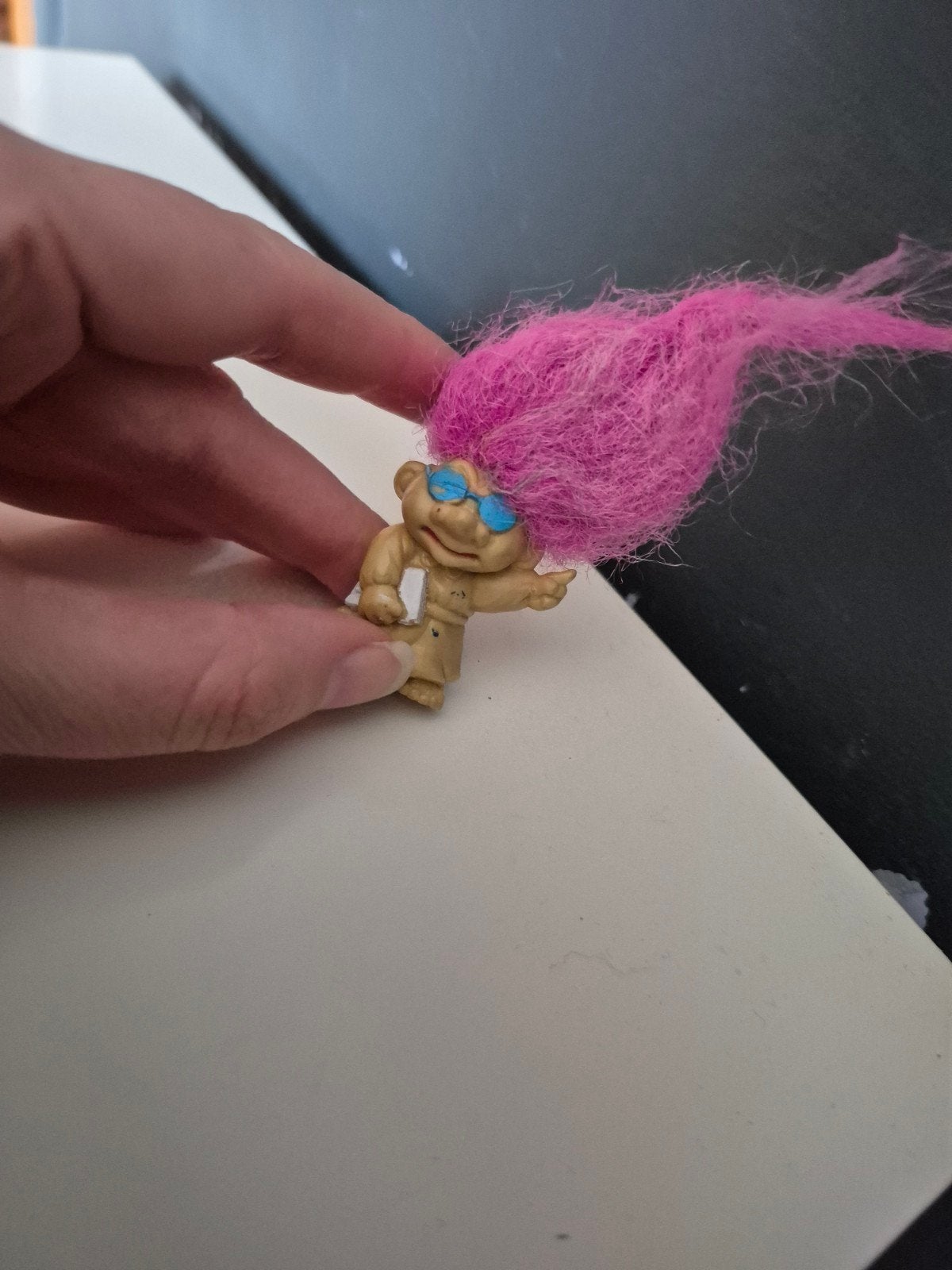 troll vintage popje 3cm, Ophalen of Verzenden