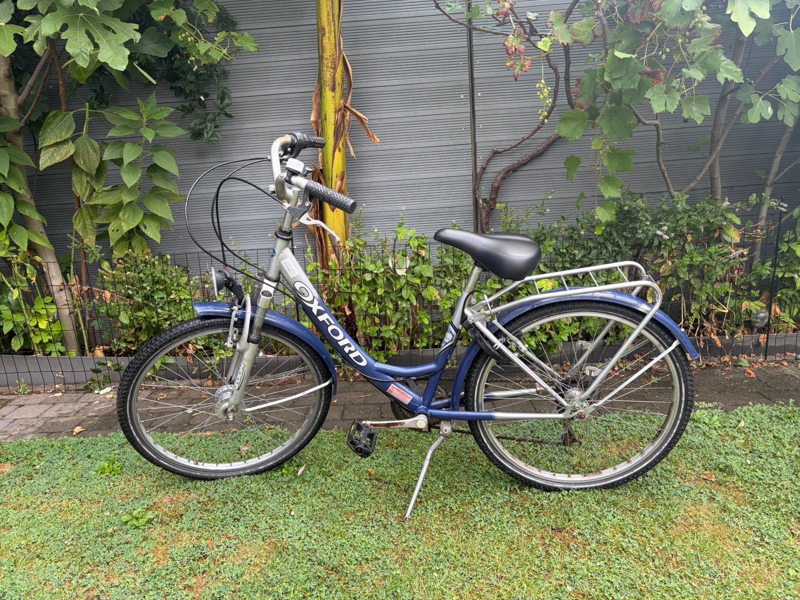 blauwe Oxford kinderfiets te koop., Enlèvement, Utilisé, Frein sur jante, Vitesses