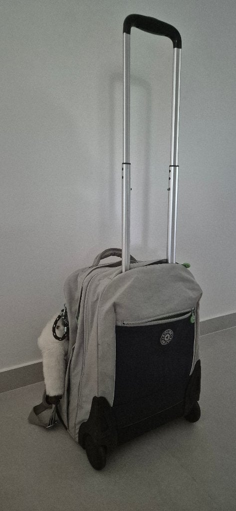 Cartable Sac à dos à roulettes Kipling, Gris, 30 à 40 cm, Moins de 30 cm, Enlèvement