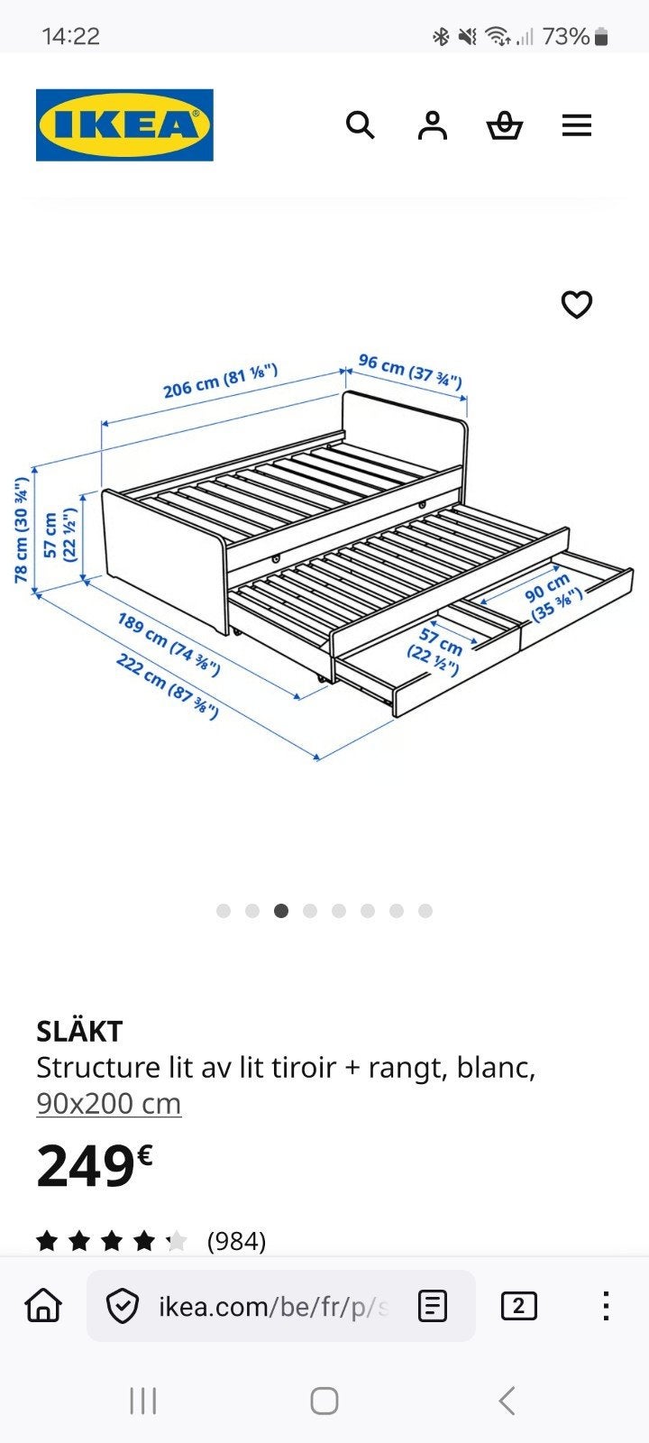 lit Ikea, Enlèvement