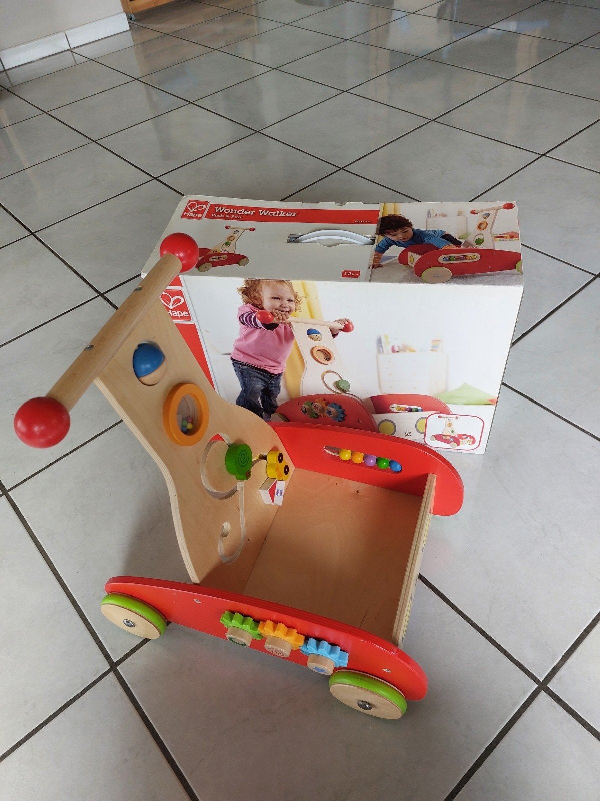 Houten Loopwagen Hape, Kinderen en Baby's, Speelgoed | Speeltafels, Ophalen of Verzenden