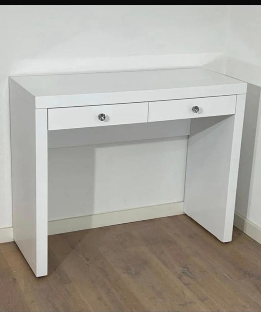 Wit make-up tafel met 2 kleine lade., Ophalen, Zo goed als nieuw