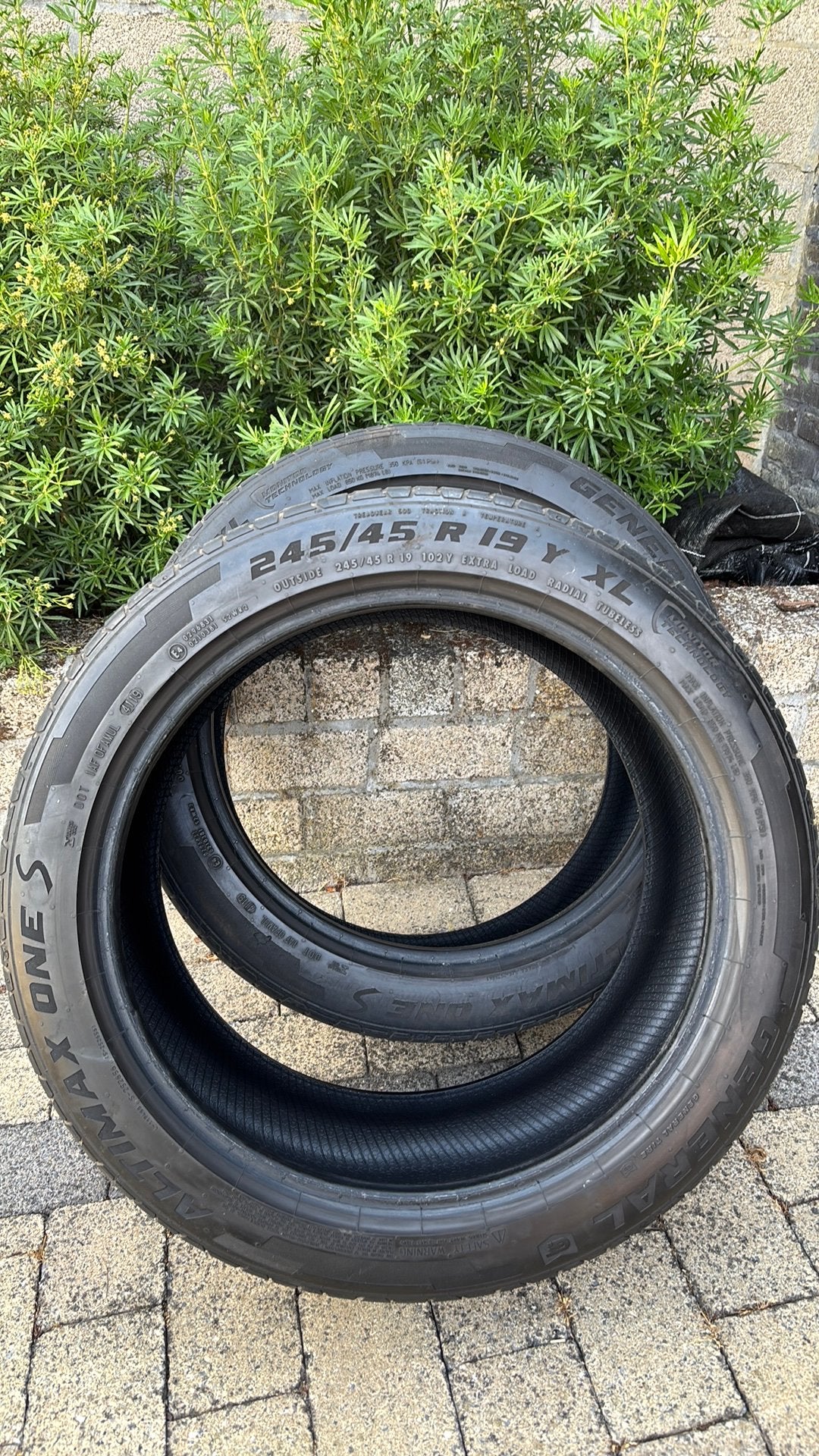 2 autobanden 245/45R19 Y XL general altimax one s, Band(en), Personenwagen, Zomerbanden, Ophalen