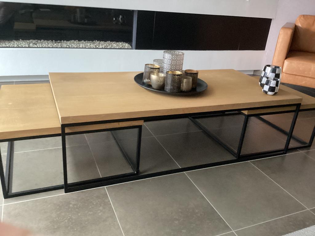 Eiken salontafel, Huis en Inrichting, Tafels | Salontafels, Ophalen, Zo goed als nieuw, Eikenhout