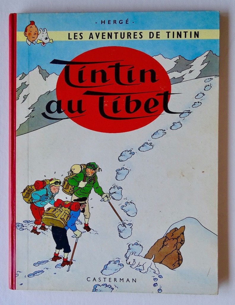 Kuifje in Tibet, Belgische EO., Eén stripboek, Hergé., Ophalen, Gelezen