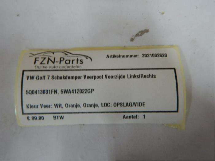 Schokdemperpoot links-voor Volkswagen Golf (22743454), Enlèvement ou Envoi, Utilisé