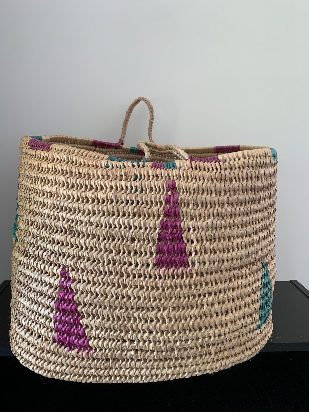 Grand panier osier, Maison & Meubles, Enlèvement, Comme neuf, Osier, Panier