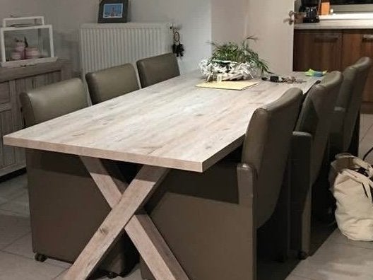Eettafel Stevens Meubel, Ophalen, 100 tot 150 cm, 200 cm of meer, Zo goed als nieuw